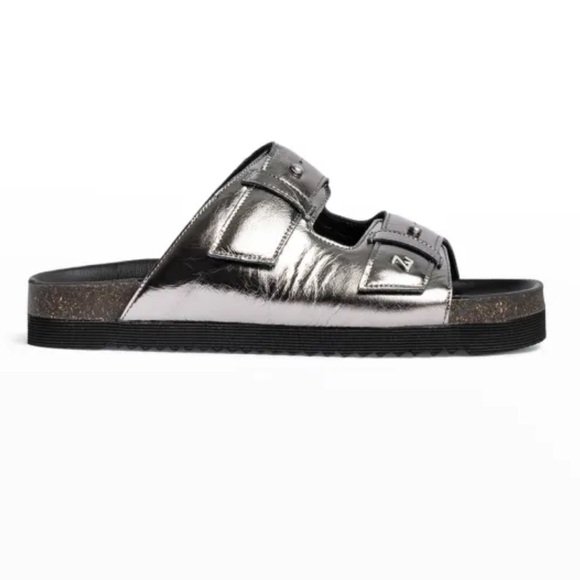 ZADIG ET VOLTAIRE Metallic Slide Sandals - Picture 4 of 6